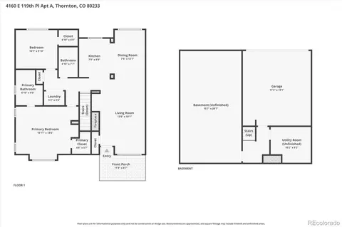 Floorplan - 4160 E 119th Pl #A, Thornton, CO 80233 photo 3 of 3