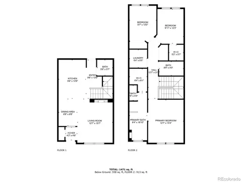 Floorplan - 15388 W 64th Dr #D, Arvada, CO 80007 photo 1 of 2