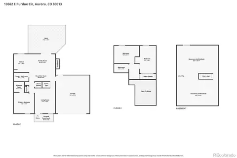 Floorplan - 19662 E Purdue Cir, Aurora, CO 80013 photo 1 of 4