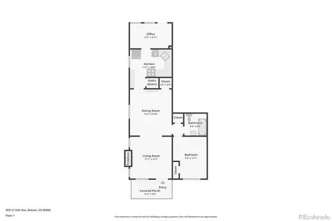 Floorplan - 3031 E 10th Ave, Denver, CO 80206 photo 2 of 3