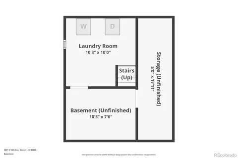 Floorplan - 3031 E 10th Ave, Denver, CO 80206 photo 3 of 3