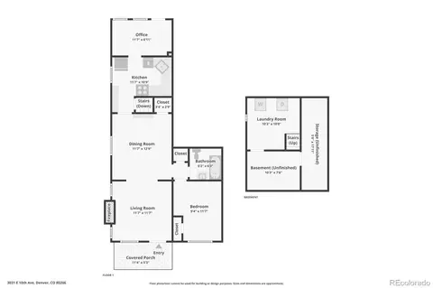 Floorplan - 3031 E 10th Ave, Denver, CO 80206 photo 1 of 3