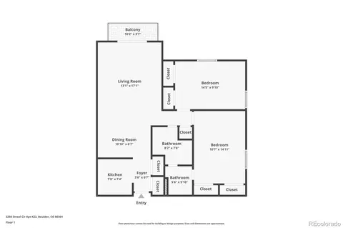 Floorplan - 3250 Oneal Cir #K22, Boulder, CO 80301 photo 1 of 1