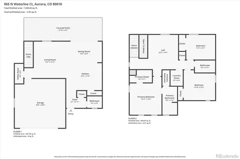 Floorplan - 965 N Waterloo Ct, Aurora, CO 80018 photo 3 of 3