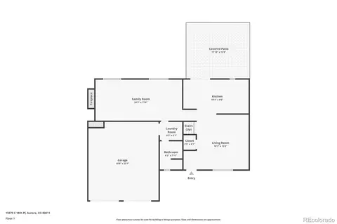 Floorplan - 15979 E 18th Pl, Aurora, CO 80011 photo 2 of 2