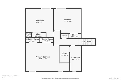 Floorplan - 15979 E 18th Pl, Aurora, CO 80011 photo 1 of 2