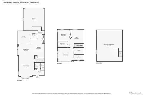 Floorplan - 14075 Harrison St, Thornton, CO 80602 photo 1 of 1