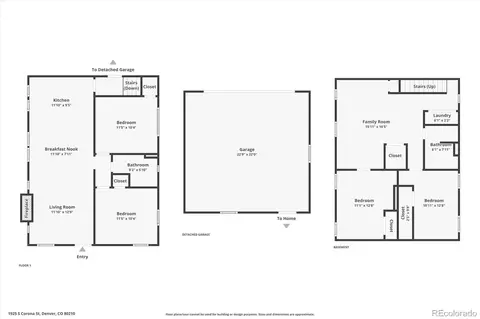 Floorplan - 1925 S Corona St, Denver, CO 80210 photo 1 of 1