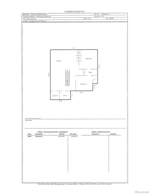 Floorplan - 1709 Red Hawk Rd, Silverthorne, CO 80498 photo 1 of 3