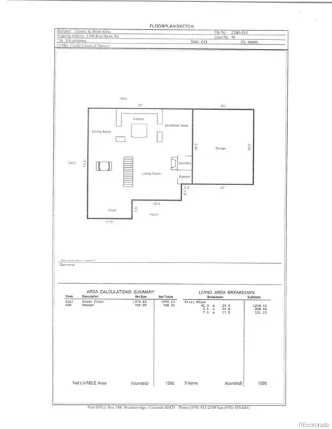 Floorplan - 1709 Red Hawk Rd, Silverthorne, CO 80498 photo 2 of 3