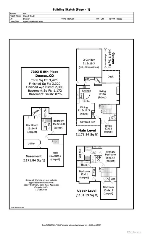 Floorplan - 7303 E 8th Pl, Denver, CO 80230 photo 1 of 1