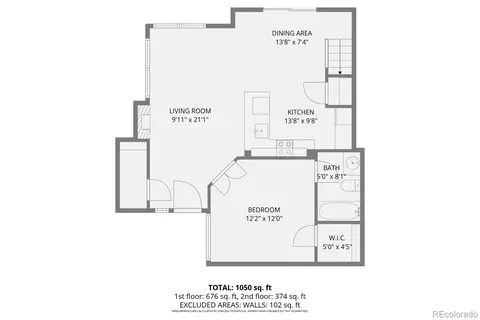 Floorplan - 8500 E Jefferson Ave #16B, Denver, CO 80237 photo 2 of 3