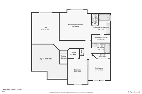 Floorplan - 14883 E Maple Pl, Aurora, CO 80012 photo 2 of 3