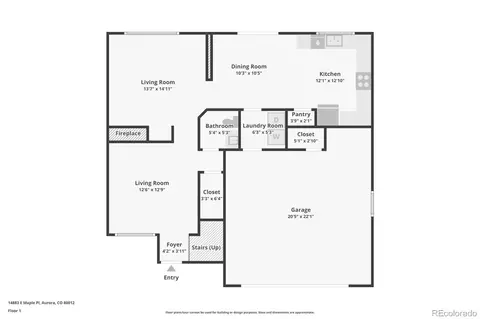 Floorplan - 14883 E Maple Pl, Aurora, CO 80012 photo 1 of 3