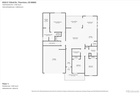 Floorplan - 8333 E 132nd Dr, Thornton, CO 80602 photo 1 of 2
