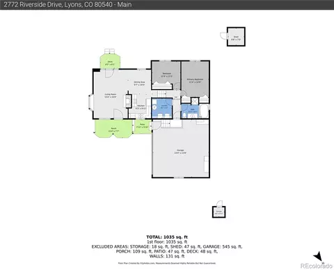Floorplan - 2772 Riverside Dr, Lyons, CO 80540 photo 1 of 1