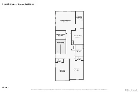 Floorplan - 21843 E 8th Ave, Aurora, CO 80018 photo 2 of 2