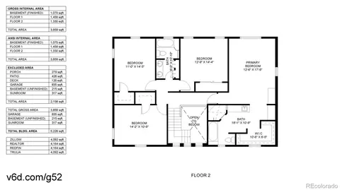 Floorplan - 9450 Evans Pl, Denver, CO 80231 photo 1 of 3