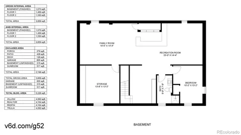 Floorplan - 9450 Evans Pl, Denver, CO 80231 photo 2 of 3