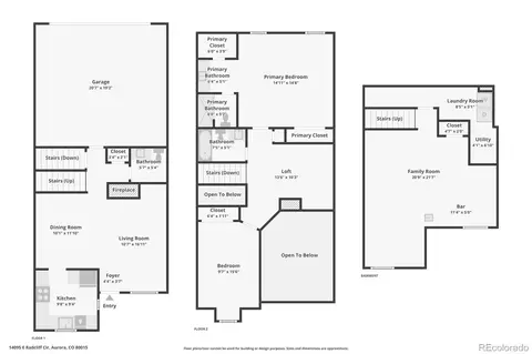 Floorplan - 14095 E Radcliff Cir, Aurora, CO 80015 photo 1 of 4