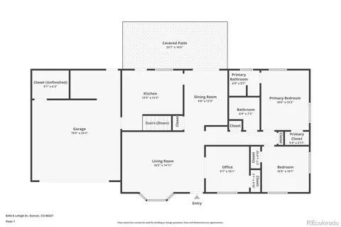 Floorplan - 8292 E Lehigh Dr, Denver, CO 80237 photo 1 of 2