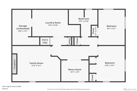 Floorplan - 8292 E Lehigh Dr, Denver, CO 80237 photo 2 of 2