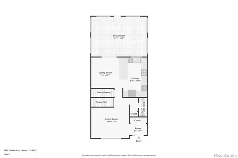 Floorplan - 9183 E Oxford Dr, Denver, CO 80237 photo 1 of 4