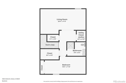 Floorplan - 9183 E Oxford Dr, Denver, CO 80237 photo 2 of 4