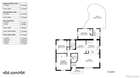 Floorplan - 3546 Eudora St, Denver, CO 80207 photo 1 of 1