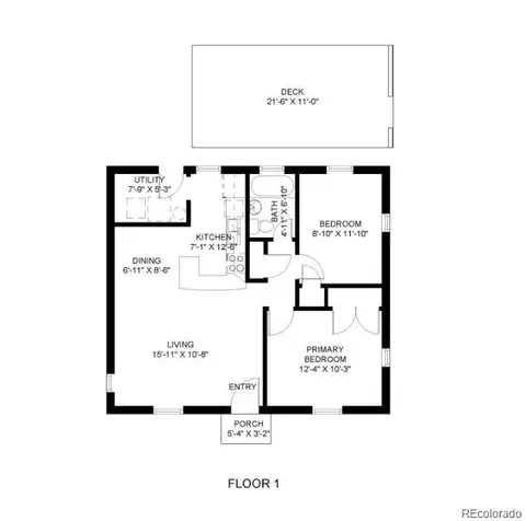 Floorplan - 6330 E 13th Ave, Denver, CO 80220 photo 1 of 1