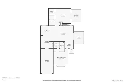 Floorplan - 17867 E Cornell Dr, Aurora, CO 80013 photo 1 of 1