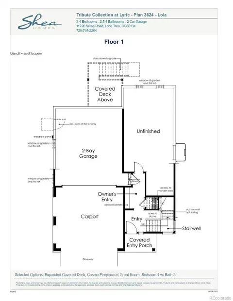 Floorplan - 11567 Amplify Cir, Lone Tree, CO 80124 photo 1 of 3