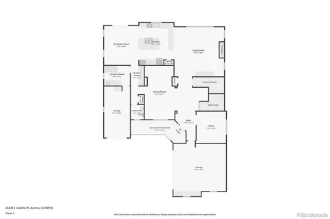 Floorplan - 25338 E Costilla Pl, Aurora, CO 80016 photo 2 of 3