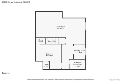 Floorplan - 2746 S Uravan St, Aurora, CO 80013 photo 2 of 3