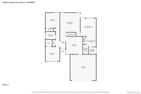 Floorplan - 2746 S Uravan St, Aurora, CO 80013 photo 1 of 3