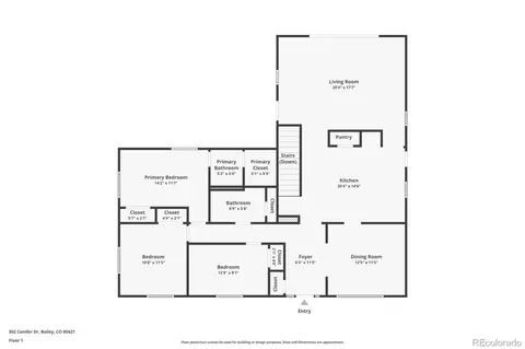 Floorplan - 302 Conifer Dr, Bailey, CO 80421 photo 3 of 3