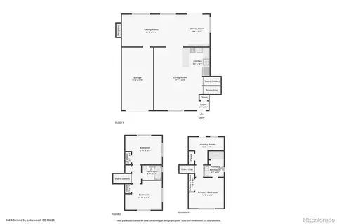 Floorplan - 862 S Simms St, Lakewood, CO 80228 photo 3 of 3