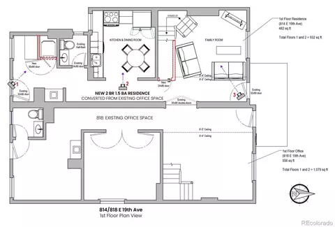 Floorplan - 814-818 E 19th Ave, Denver, CO 80218 photo 1 of 2