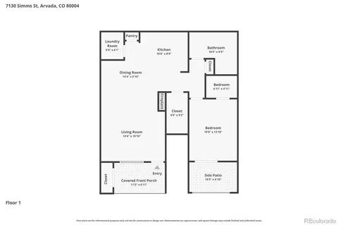 Floorplan - 7130 Simms St #107, Arvada, CO 80004 photo 1 of 1