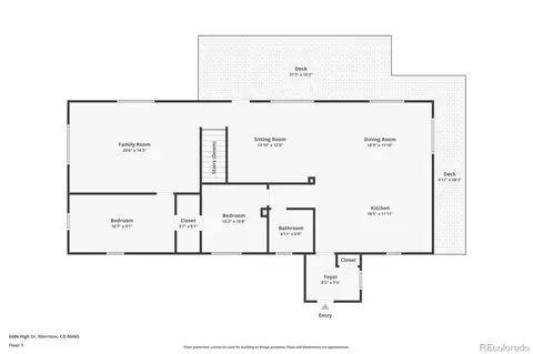 Floorplan - 6686 High Dr, Morrison, CO 80465 photo 1 of 3