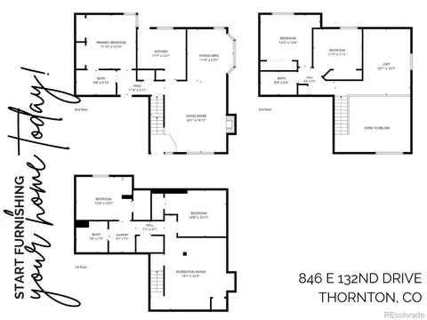 Floorplan - 846 E 132nd Dr, Thornton, CO 80241 photo 1 of 1