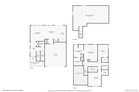 Floorplan - 15723 E Warner Dr, Denver, CO 80239 photo 1 of 1