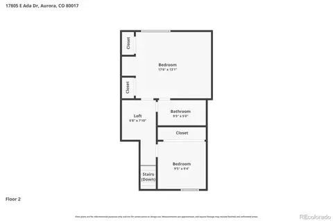 Floorplan - 17805 E Ada Dr, Aurora, CO 80017 photo 2 of 4