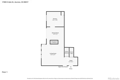Floorplan - 17805 E Ada Dr, Aurora, CO 80017 photo 1 of 4