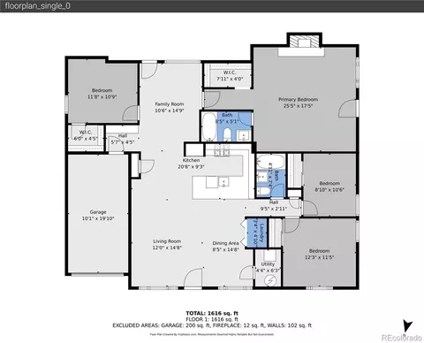 Floorplan - 4906 E Bates Ave, Denver, CO 80222 photo 1 of 1
