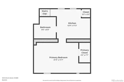 Floorplan - 3216 Vine St, Denver, CO 80205 photo 1 of 2