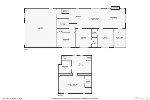 Floorplan - 3216 Vine St, Denver, CO 80205 photo 2 of 2