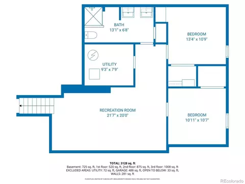 Floorplan - 2700 E Bates Ave, Denver, CO 80210 photo 1 of 4