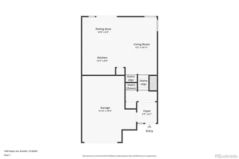 Floorplan - 1040 Poplar Ave, Boulder, CO 80304 photo 1 of 2