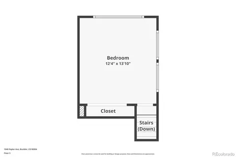 Bedroom - 1040 Poplar Ave, Boulder, CO 80304 photo 6 of 6